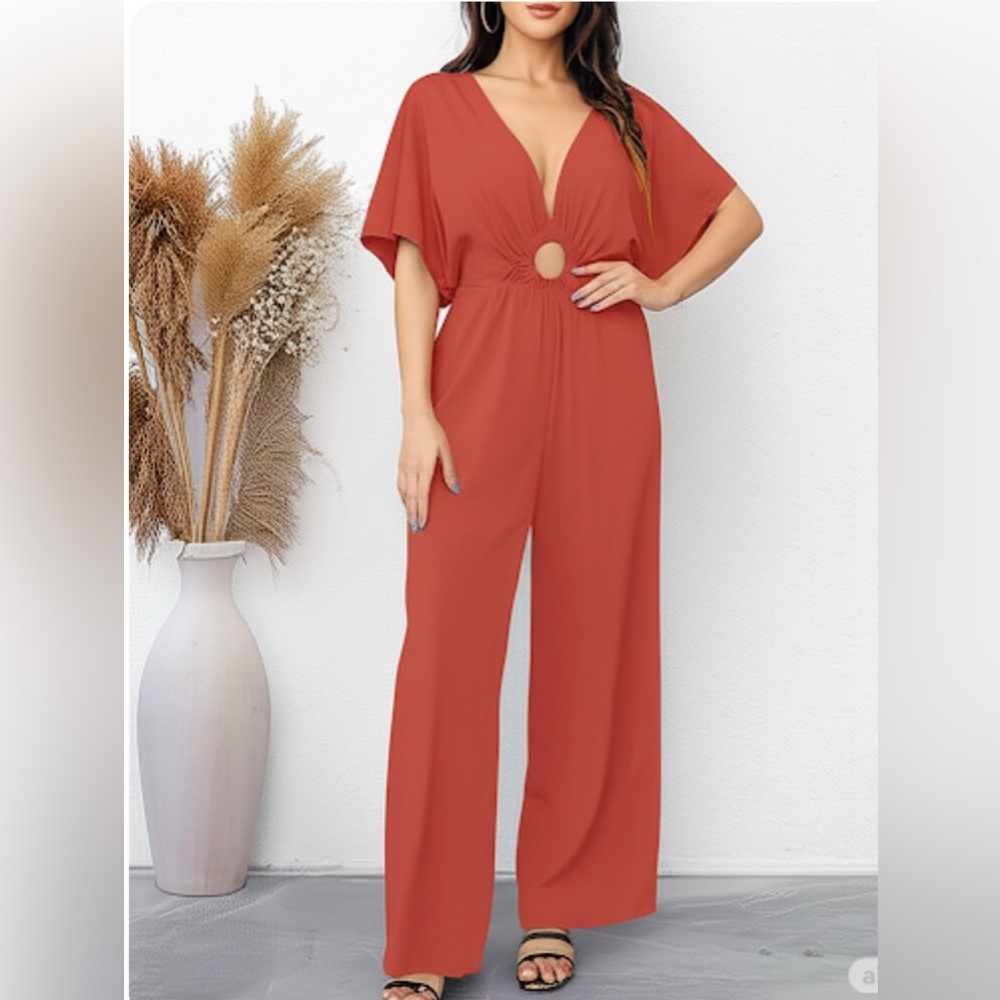 Boutique Terracotta Plus Size Jumpsuit 2X